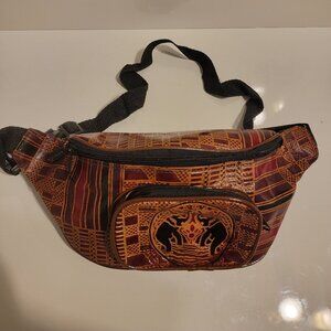 Leather Vintage Elephant Fanny Pack.
